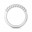 FlyerFit® 18K White Gold Shared Prong Wedding Band