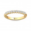 FlyerFit® 14K Yellow Gold Shared Prong Wedding Band