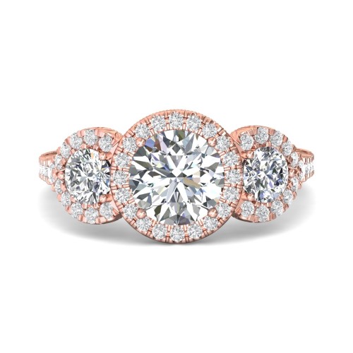 FlyerFit&reg; 18K Pink Gold Encore Engagement Ring