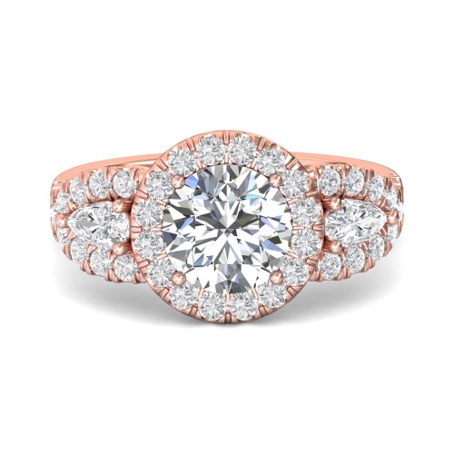 FlyerFit&reg; 18K Pink Gold Encore Engagement Ring