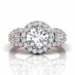 FlyerFit® 18K Pink Gold Shank And White Gold Top Encore Engagement Ring