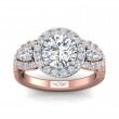 FlyerFit® 18K Pink Gold Shank And White Gold Top Encore Engagement Ring