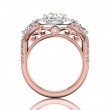 FlyerFit® 18K Pink Gold Shank And White Gold Top Encore Engagement Ring