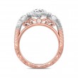 FlyerFit® 14K Pink Gold Shank And White Gold Top Encore Engagement Ring