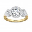 FlyerFit® 18K Yellow Gold Shank And White Gold Top Encore Engagement Ring