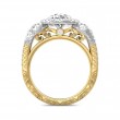 FlyerFit® 18K Yellow Gold Shank And White Gold Top Encore Engagement Ring