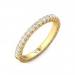 FlyerFit® 18K Yellow Gold Vintage Wedding Band