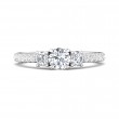 FlyerFit® 14K White Gold Three Stone Engagement Ring