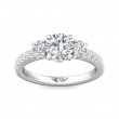 FlyerFit® Platinum Three Stone Engagement Ring