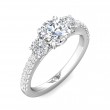 FlyerFit® Platinum Three Stone Engagement Ring