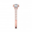 FlyerFit® 14K Pink Gold Three Stone Engagement Ring
