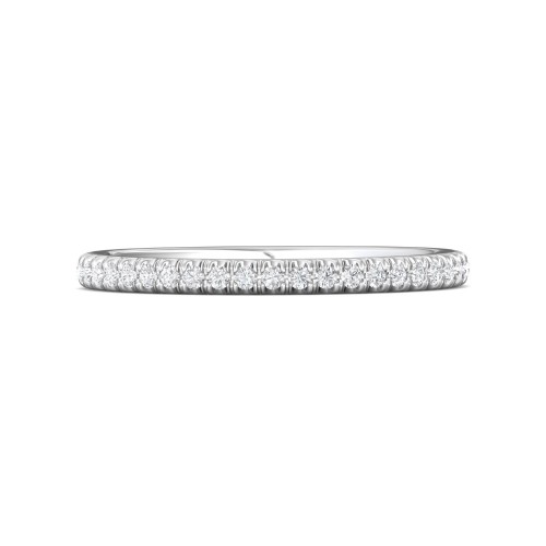 FlyerFit&reg; Platinum Micropave Cutdown Wedding Band