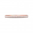 FlyerFit® 18K Pink Gold Micropave Cutdown Wedding Band