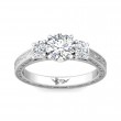 FlyerFit® Platinum Vintage Engagement Ring