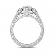 FlyerFit® Platinum Vintage Engagement Ring