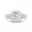FlyerFit® 14K White Gold Three Stone Engagement Ring