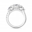 FlyerFit® 14K White Gold Three Stone Engagement Ring