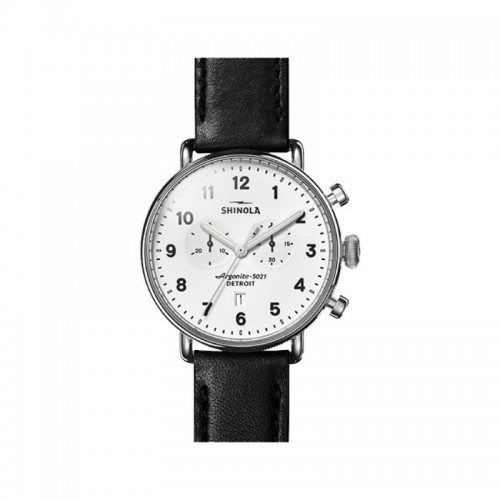 Canfield 43MM Black And White Watch