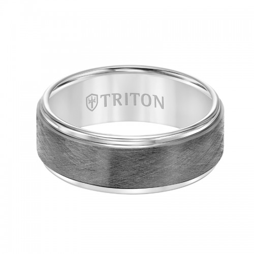 Tungsten Carbide Comfort Fit Men's Two Tone Band