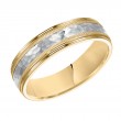 Comfort Fit Two Tone Wedding Band