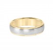 Comfort Fit Two-Tone Gold Wedding Band