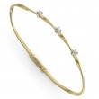 Marrakech Yellow Gold and Diamond Stackable Bangle