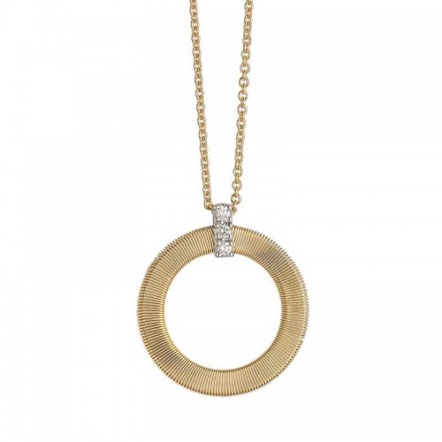 Masai Gold and Diamond Single Circle Short Necklace