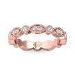 FlyerFit® 18K Pink Gold Stackers Wedding Band