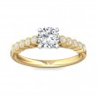 FlyerFit® 14K Yellow and 14K White Gold Channel and Shared Prong Engagement Ring