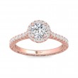 FlyerFit® 18K Pink Gold Vintage Engagement Ring