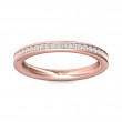 FlyerFit® 18K Pink Gold Eternity Wedding Band