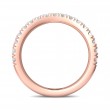 FlyerFit® 18K Pink Gold Micropave Cutdown Wedding Band