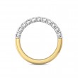 FlyerFit® 14K Yellow and 14K White Gold Shared Prong Wedding Band