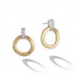Jaipur Gold Stud Drop Earrings with Diamonds
