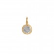 Jaipur Gold Small Pendant with Pave Diamonds