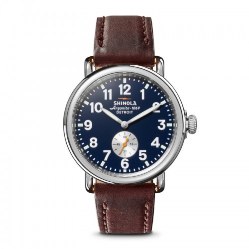 SS Runwell 41MM Blue Dial Cattail Leather Strap