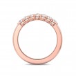 FlyerFit® 18K Pink Gold Shared Prong Wedding Band
