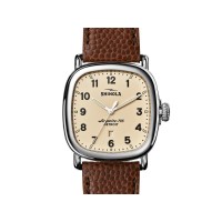 Guardian 41.5MM Watch With Cream Dial And Brown Leather Strap