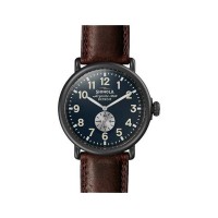 Runwell 47MM Watch With Midnight Blue Dial And Brown Leather Strap