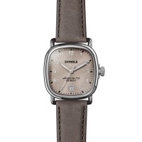 Guardian 36MM Watch With Nude Pink Arabic Dial And Heather Gray Leather Strap