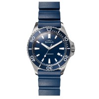 Lake Superior Monster 43MM Watch With Midnight Blue Dial And Blue Rubber Strap