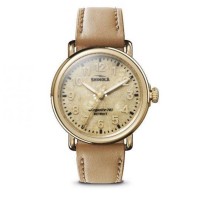 Runwell 41MM Watch With Petoskey Stone Dial And Camel Leather Strap