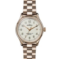 Vinton 38MM Watch With Ivory Dial And Champagne Gold Plated Bracelet