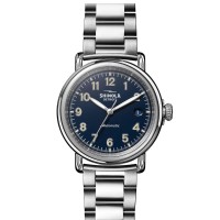 Runwell 39.5MM Watch With Midnight Blue Dial And StainleSS Steel Bracelet