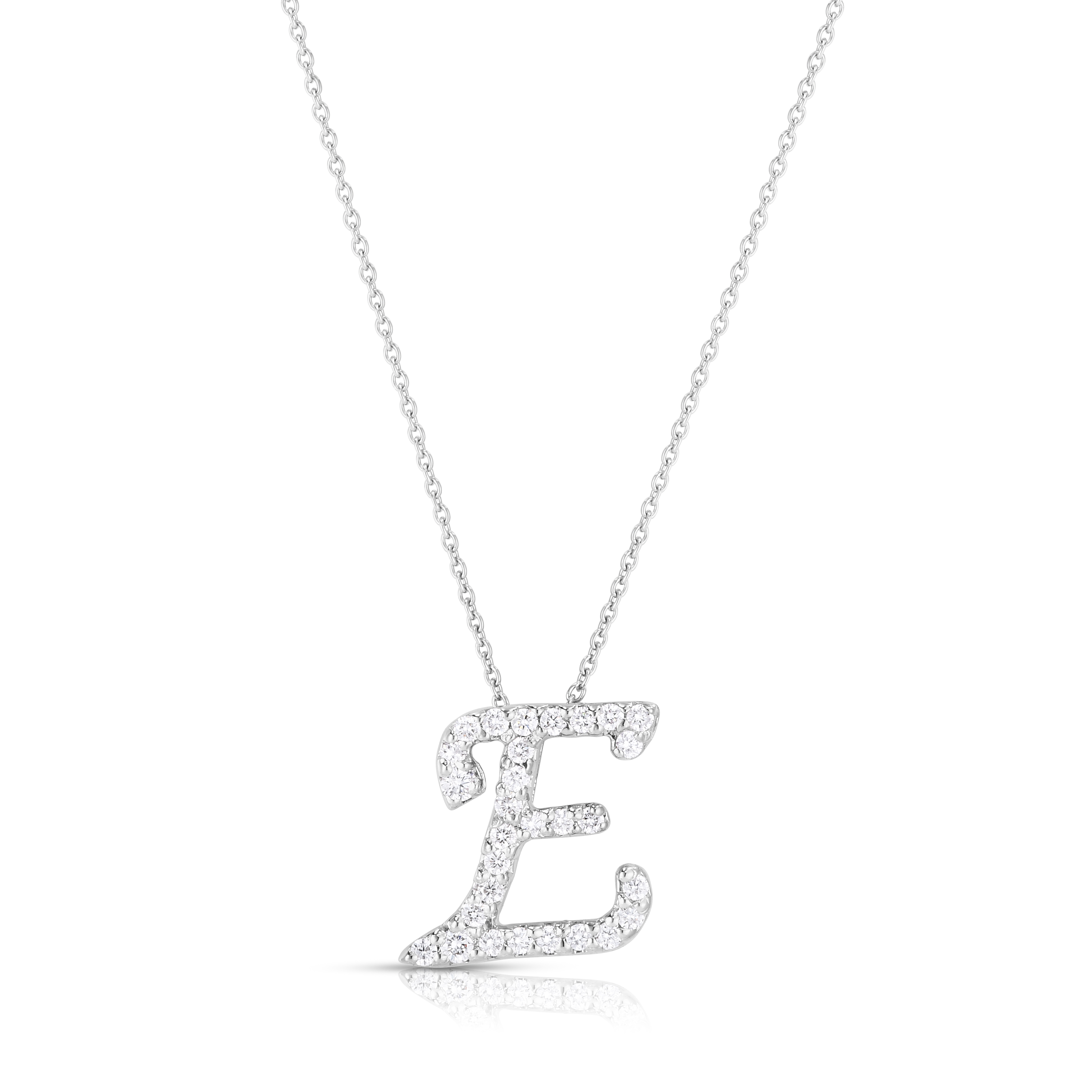 18k White Gold Tiny Treasures Diamond Cursive 