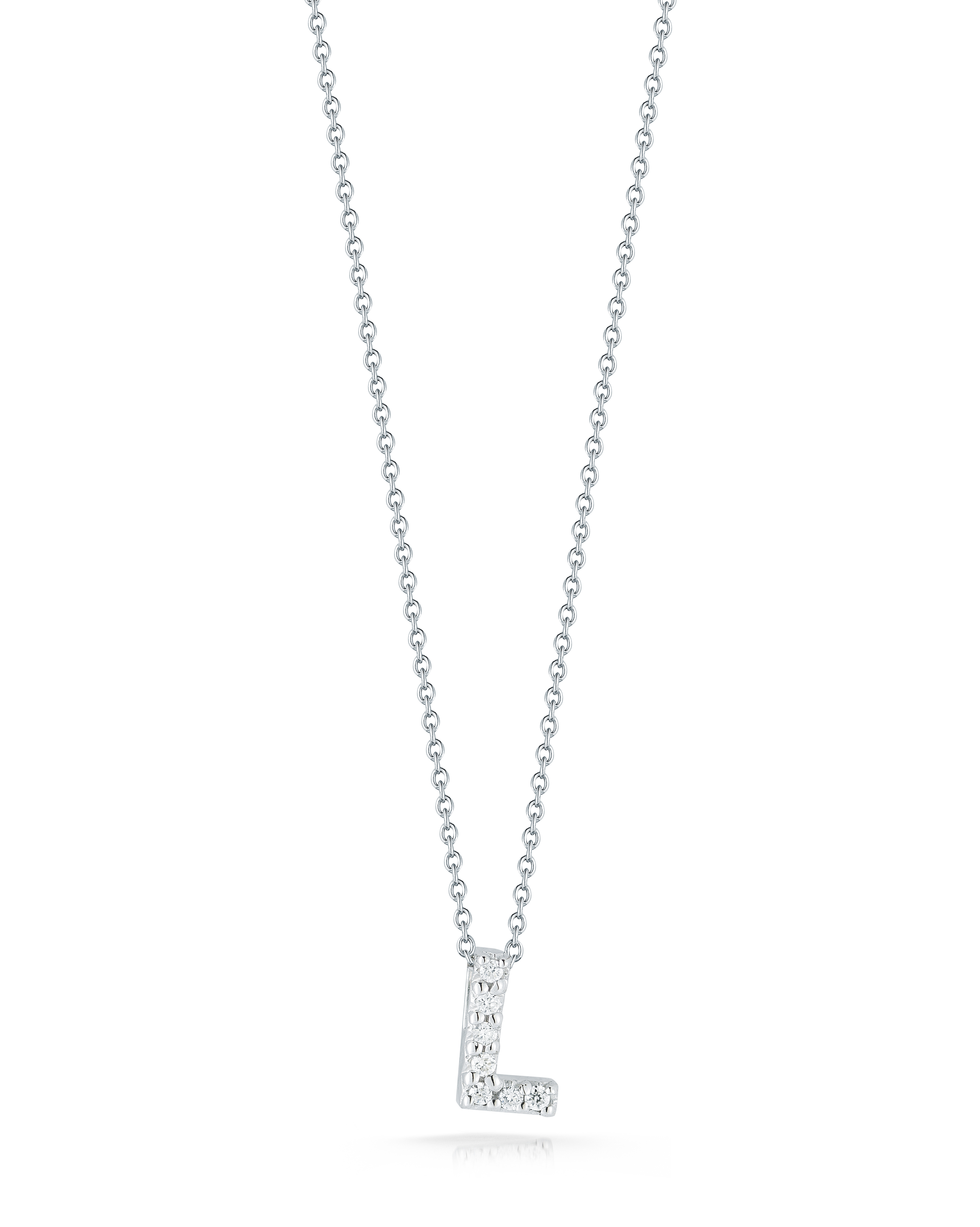 18k White Gold Tiny Treasures Diamond Love Letter 