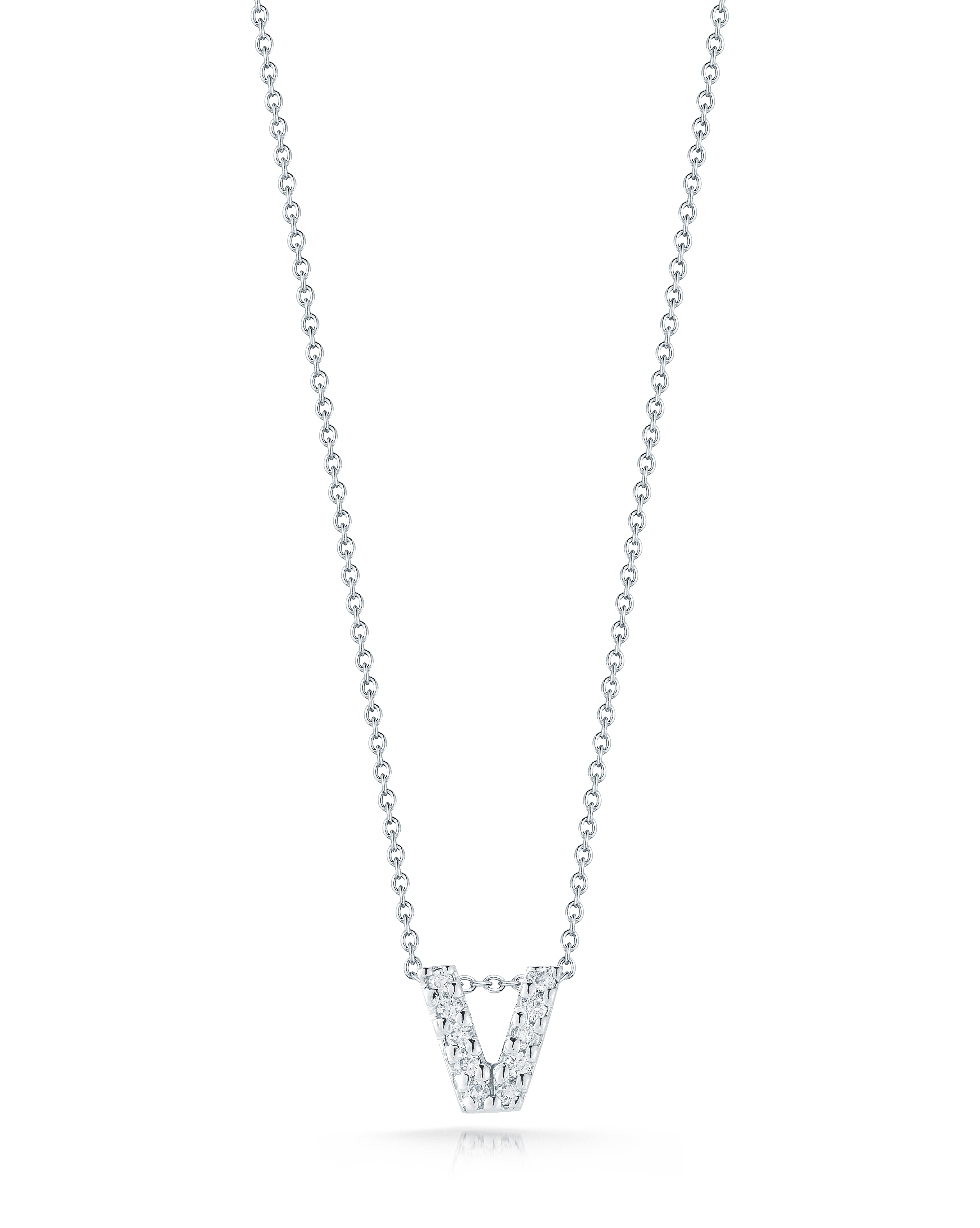 18k White Gold Tiny Treasures Diamond Love Letter 