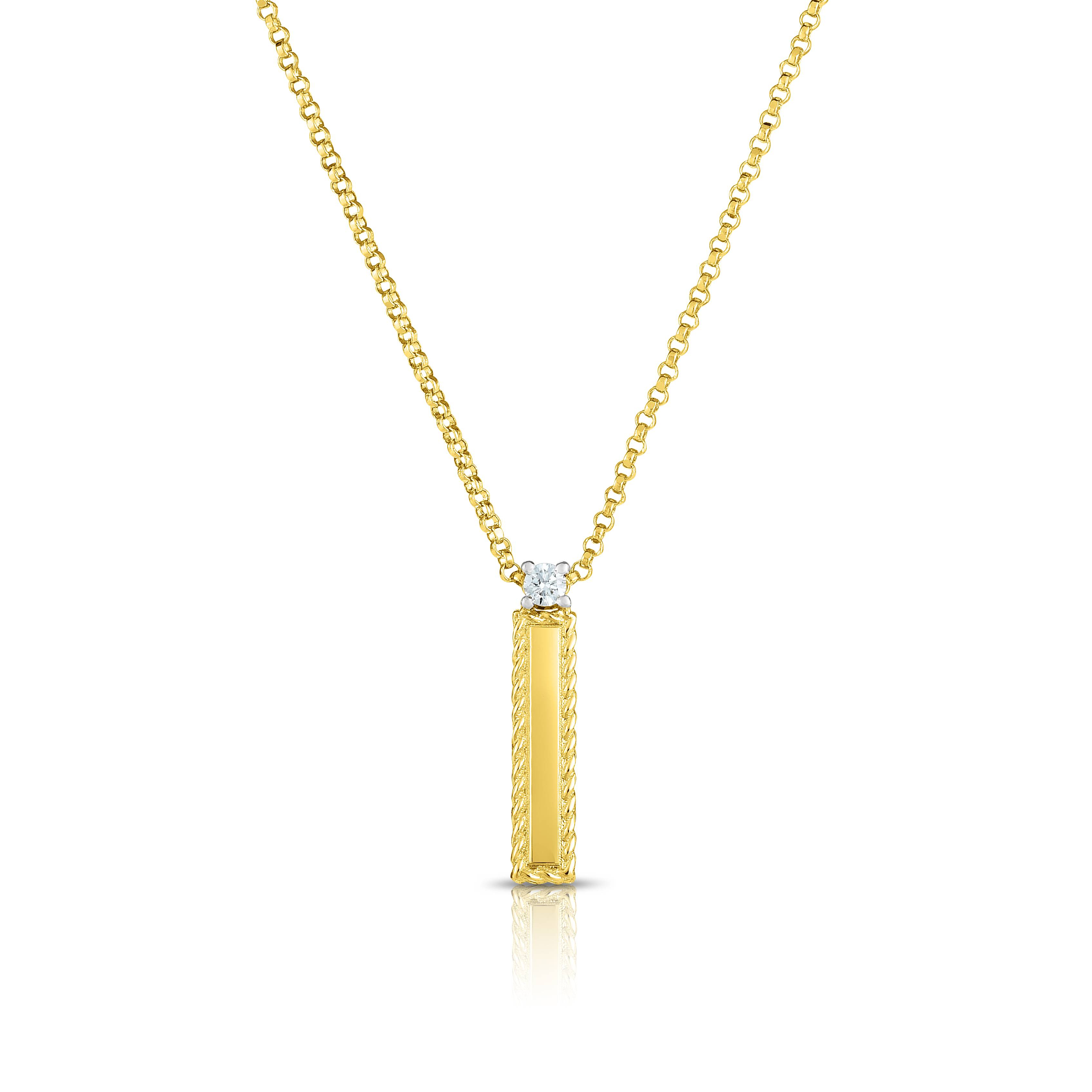 18k Yellow Gold Princess Block Letter "i" Necklace