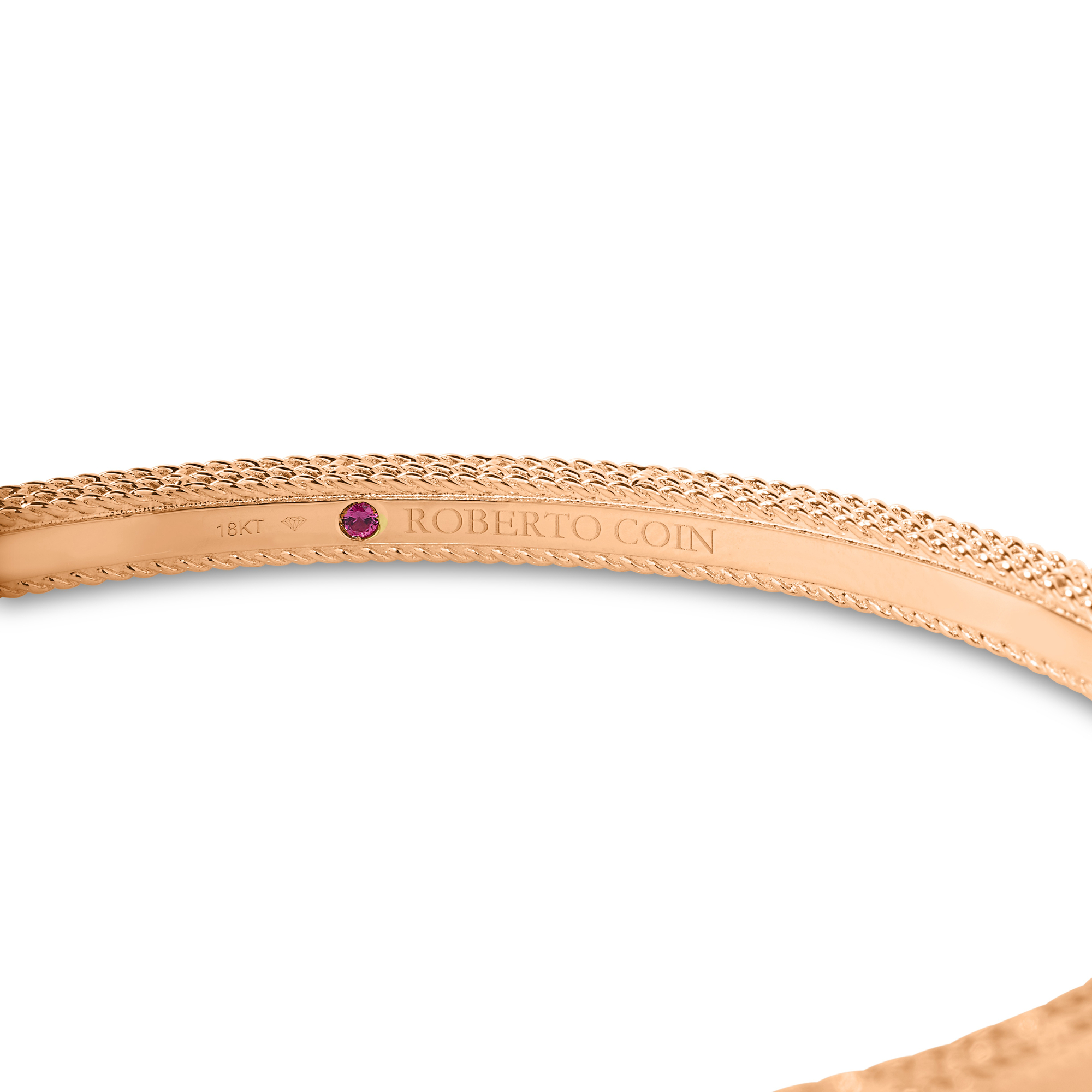 18k Yellow Gold Princess Diamond & Blue Sapphire Satin Finish Bangle