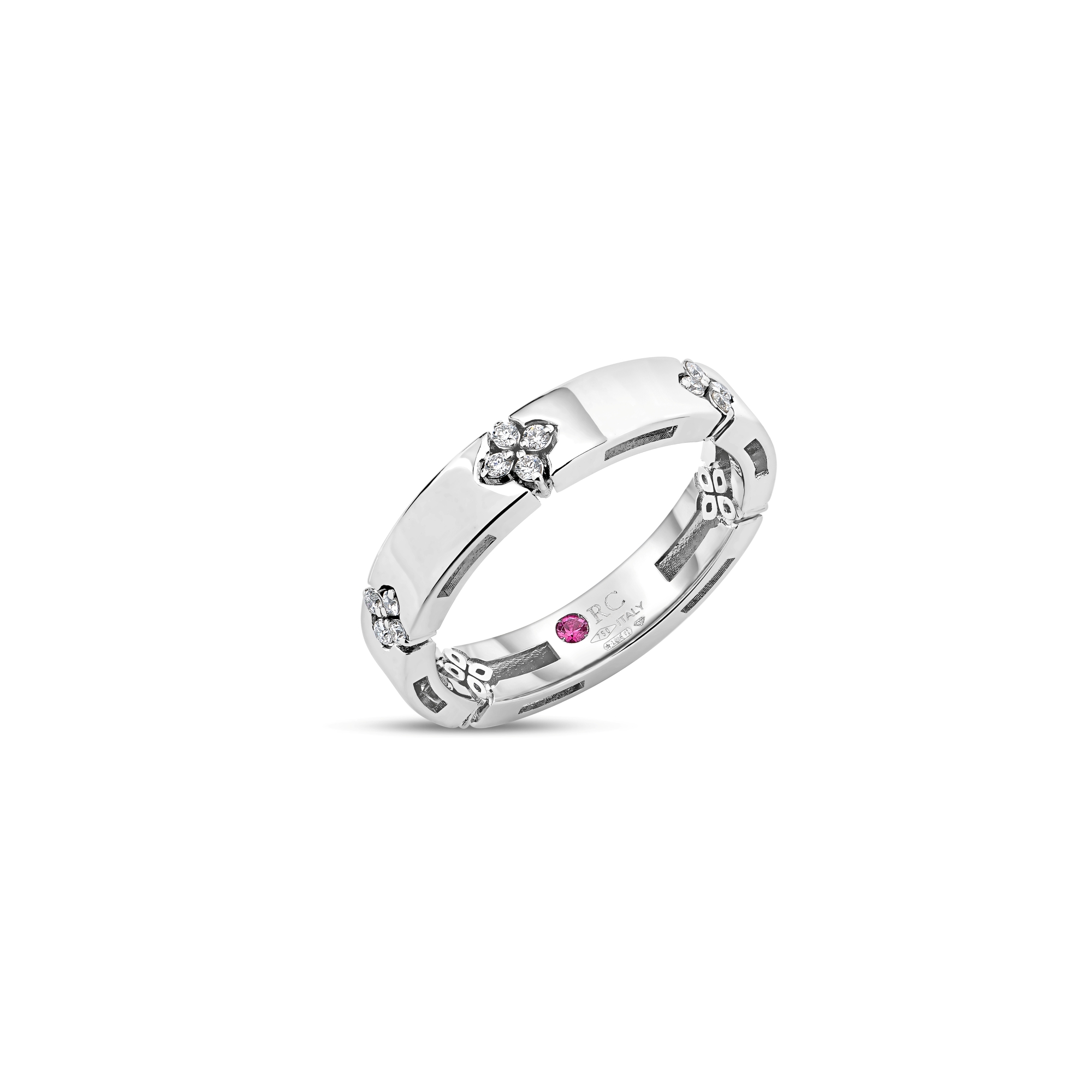 18k White Gold Love In Verona Narrow Diamond Ring
